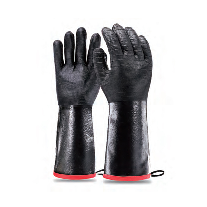思衛爾8000黑色全浸氯丁橡膠耐高溫防化手套