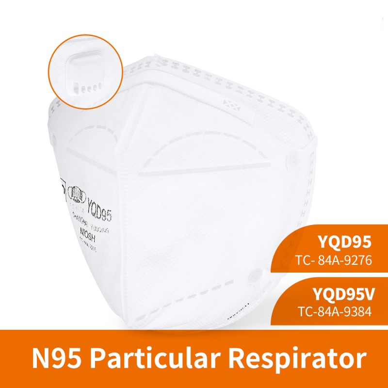 YICHITA宜啟戴YQD95V頭帶式折疊帶閥N95防塵口罩