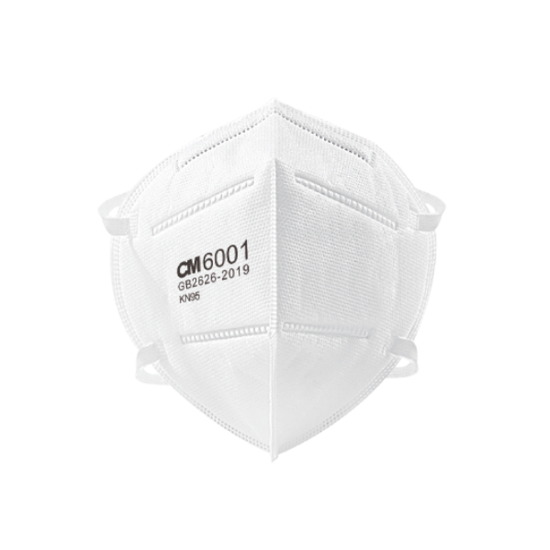 朝美6001-A白色頭戴式KN95防塵口罩