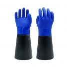 東亞806BLK加袖開口PVC防化手套