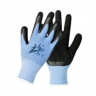 牛郎星彈力星藍黑發(fā)泡勞保手套