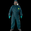 微護佳GR40-T-99-122-02 MC4000綠色雙袖雙褲腿帶腳套連體防化服