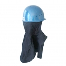 盾牌藍色安全帽加阻燃披肩 盾牌藍色安全帽加阻燃披肩