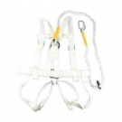 建鋼680105高空雙背白色安全帶 建鋼680105高空雙背白色安全帶