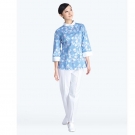 南丁格爾A08FNT04夏裝女藍拼圖上衣護士服 南丁格爾A08FNT04夏裝女藍拼圖上衣護士服