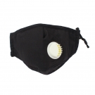 藍星黑色耳戴式帶閥成人棉布口罩 藍星黑色耳戴式帶閥成人棉布口罩