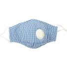藍星藍格耳戴式帶閥成人棉布口罩 藍星藍格耳戴式帶閥成人棉布口罩