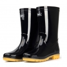 回力807防滑防水黑色中筒雨靴