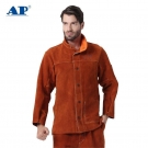 友盟AP-7130咖啡色全皮焊工服上衣