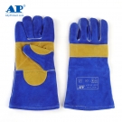 友盟AP-1166彩藍色牛二層皮電焊手套 友盟AP-1166彩藍色牛二層皮電焊手套