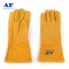 友盟AP-2327金黃色鹿二層皮電焊手套 友盟AP-2327金黃色鹿二層皮電焊手套