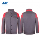 友盟AP-6852灰紅配色阻燃工作服上衣 友盟AP-6852灰紅配色阻燃工作服上衣
