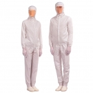 嘉柏利通F-1311白色拉鏈式分體潔凈服