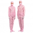 嘉柏利通F-1313W粉色拉鏈?zhǔn)椒煮w潔凈服 嘉柏利通F-1313W粉色拉鏈?zhǔn)椒煮w潔凈服