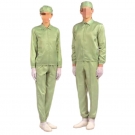 嘉柏利通F-2214綠色翻領(lǐng)拉鏈?zhǔn)椒煮w潔凈服