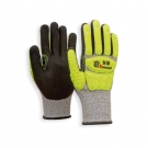 東顯13-3-001 13針HPPE丁腈磨砂涂層手背TPR防割手套