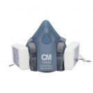 朝美7502A+A100頭戴式硅膠雙濾盒半面罩防毒面具