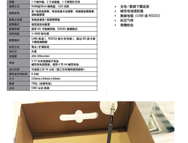 華瑞PGM-1600（LEL/VOL 雙量程切換+ O2 ）檢測(cè)儀圖片3