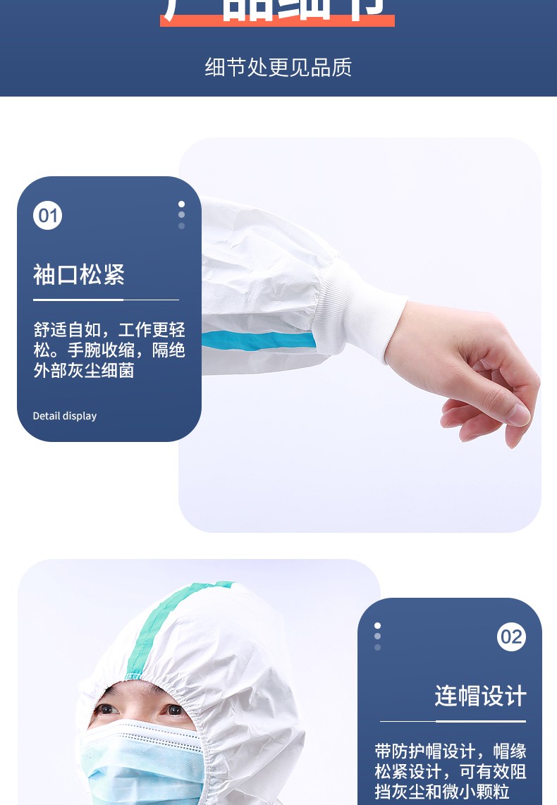 可孚一次性滅菌醫(yī)用防護(hù)服圖片10