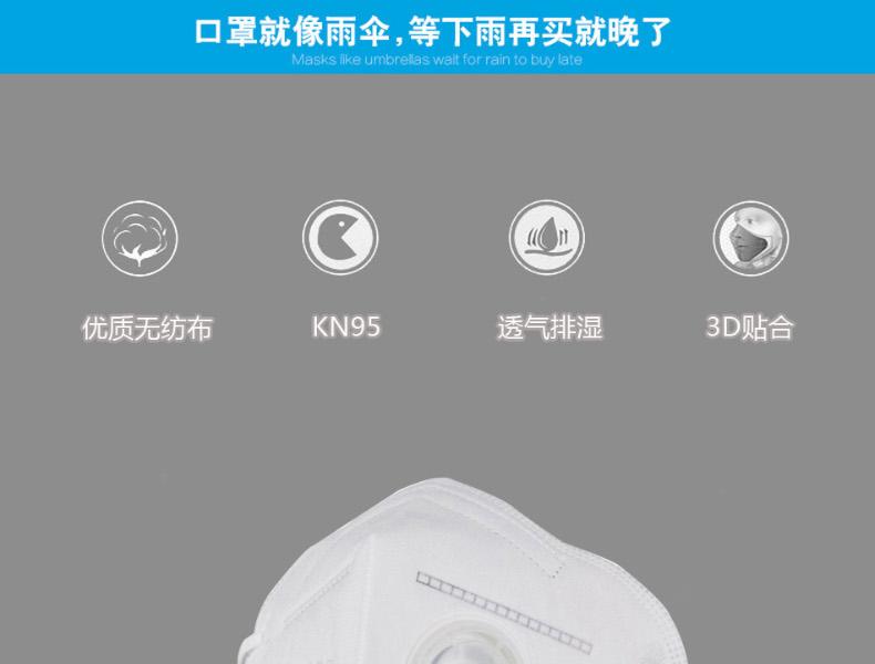 朝美6005-3 KN95帶閥防塵口罩圖片1