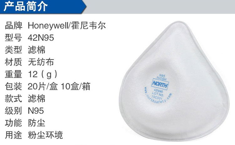 Honeywell霍尼韋爾4200M 4200標準版防塵面具圖片5