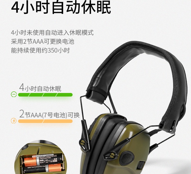 Honeywell霍尼韋爾R-01526頭戴型Impact系列電子防噪音耳罩圖片7