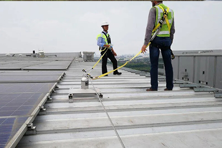 梅思安水平生命線助力國內光伏產業施工安全