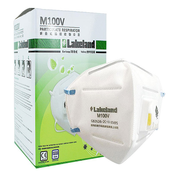 雷克蘭M100V(工業裝)帶呼吸閥防塵口罩圖片