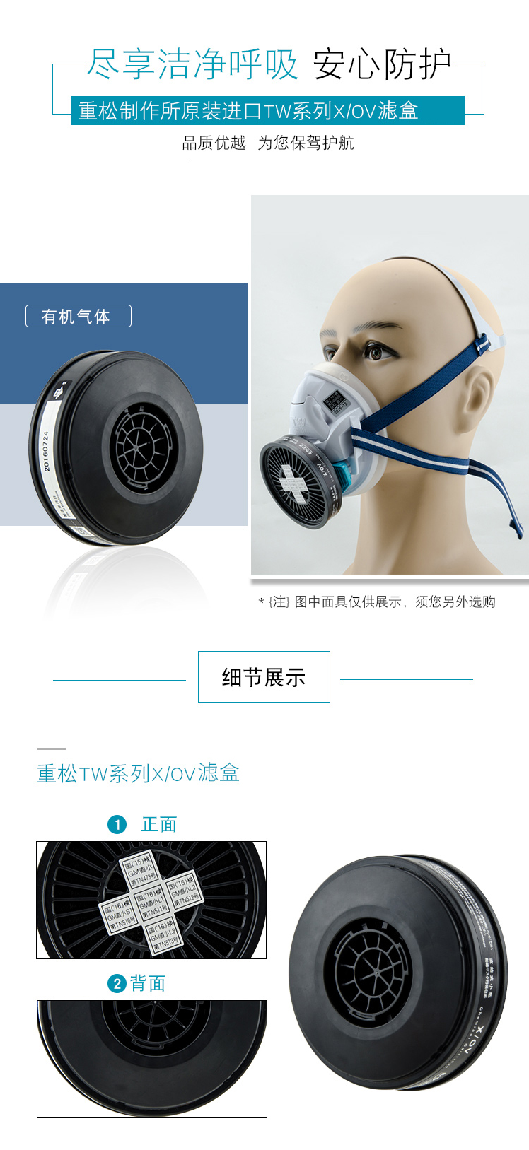 重松X/OV(P-A-1)濾盒圖片