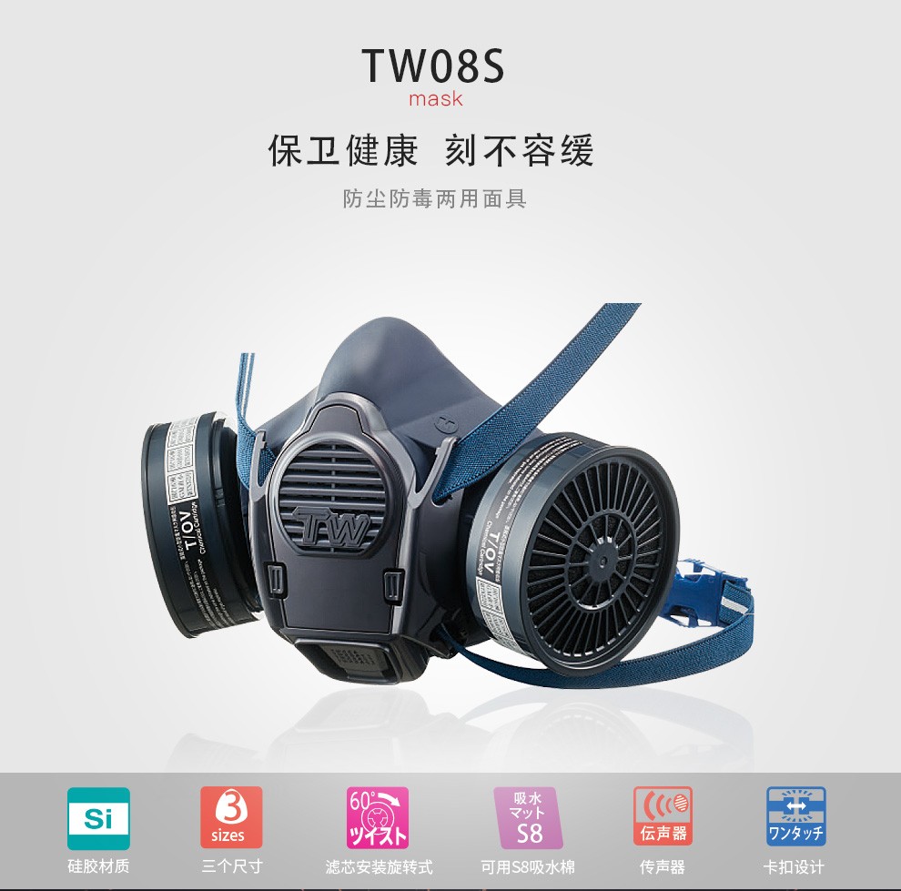 重松TW08S防塵防毒面具圖2