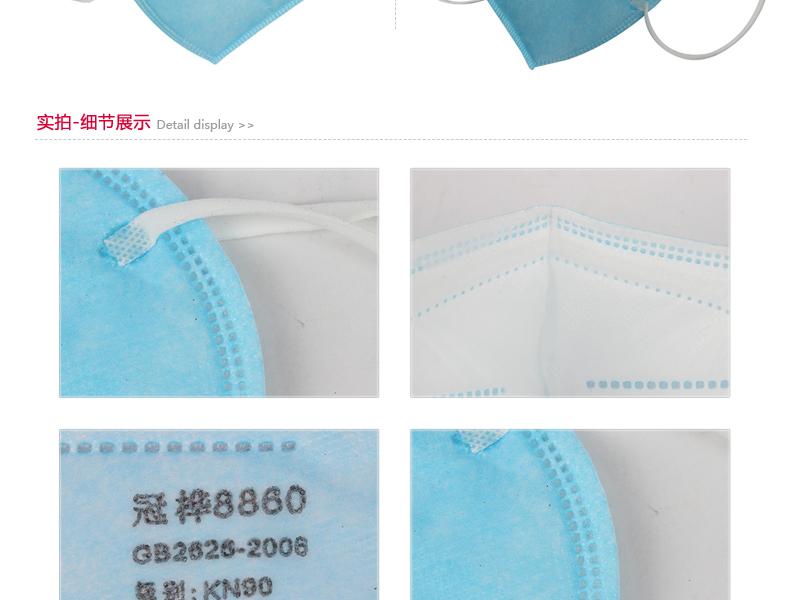 冠樺M-8860 （藍色）防塵口罩圖3