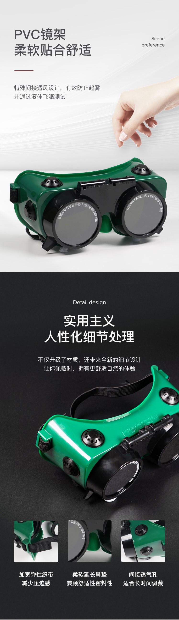 藍(lán)鷹GW250可掀式電焊眼鏡圖片4