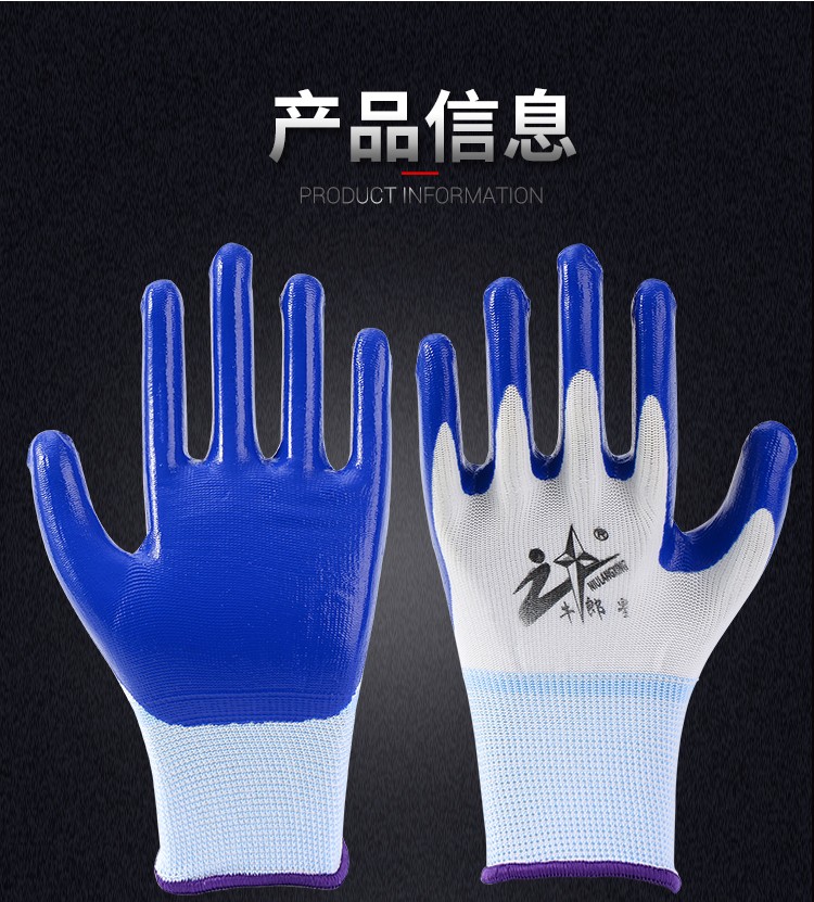 牛郎星白紗藍(lán)勞保手套圖片3