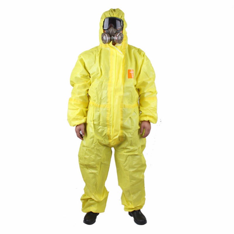 微護佳YE30-W-99-122-02 MC3000黃色雙袖雙褲腿帶腳套連體防化服圖片2
