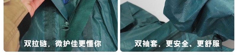 微護佳MC4000GR40-T-99-111-03綠色雙袖連體防護服圖片10