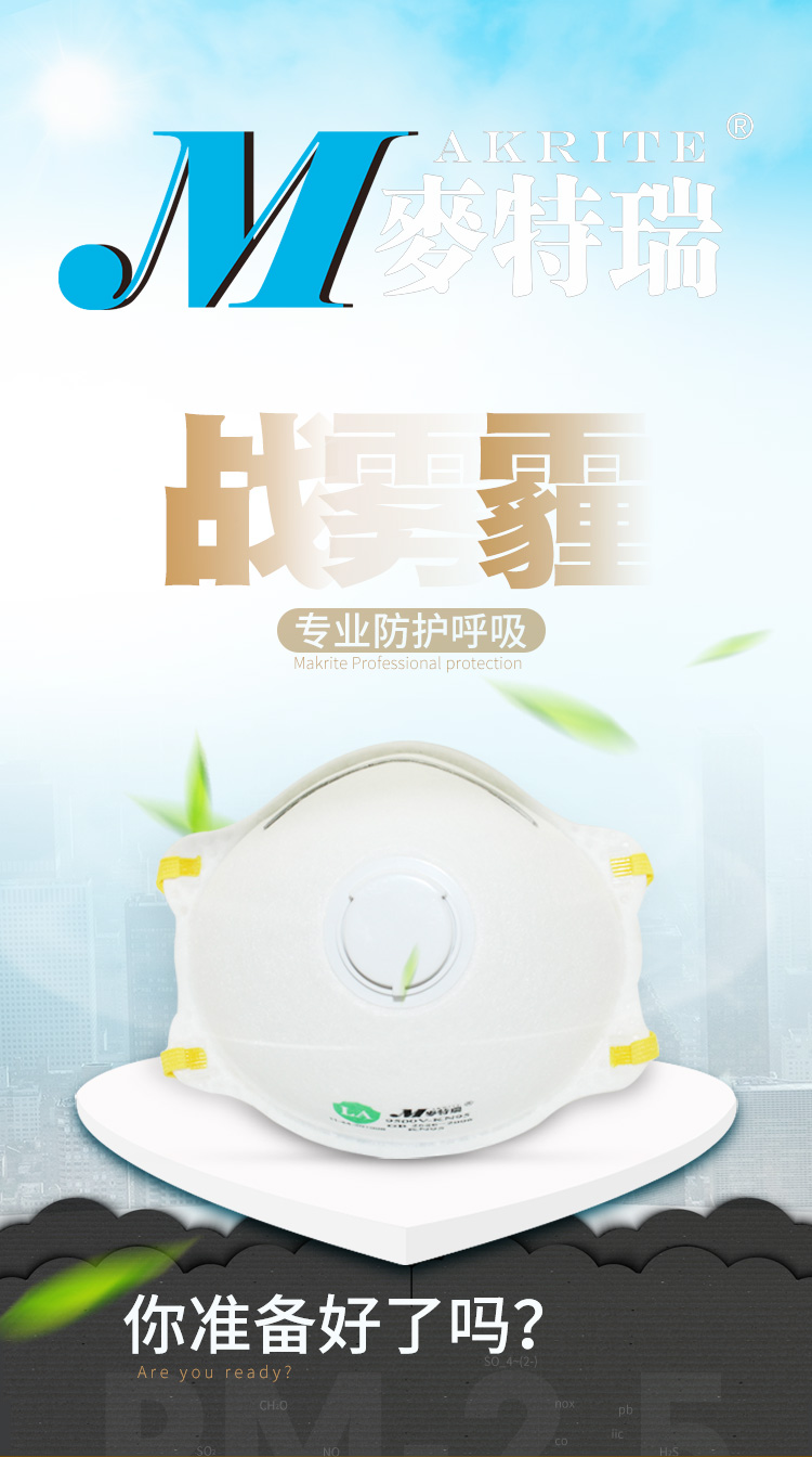 Makrite麥特瑞9500V-KN95防塵口罩圖1