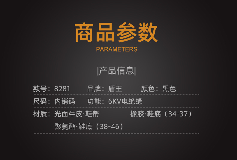 盾王DW8281電工6KV絕緣安全鞋圖片5