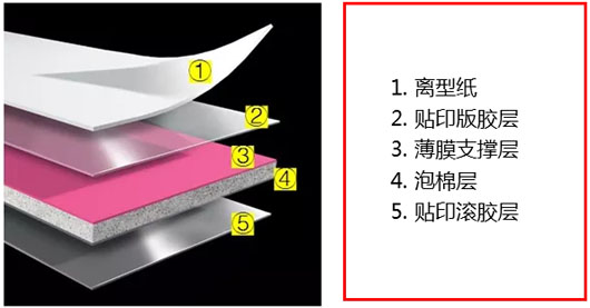 圖3 貼版雙面膠帶結(jié)構(gòu)圖