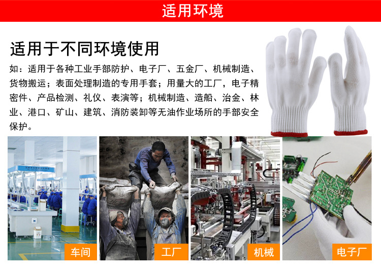 華特5#尼龍細紗紗勞保手套圖片1