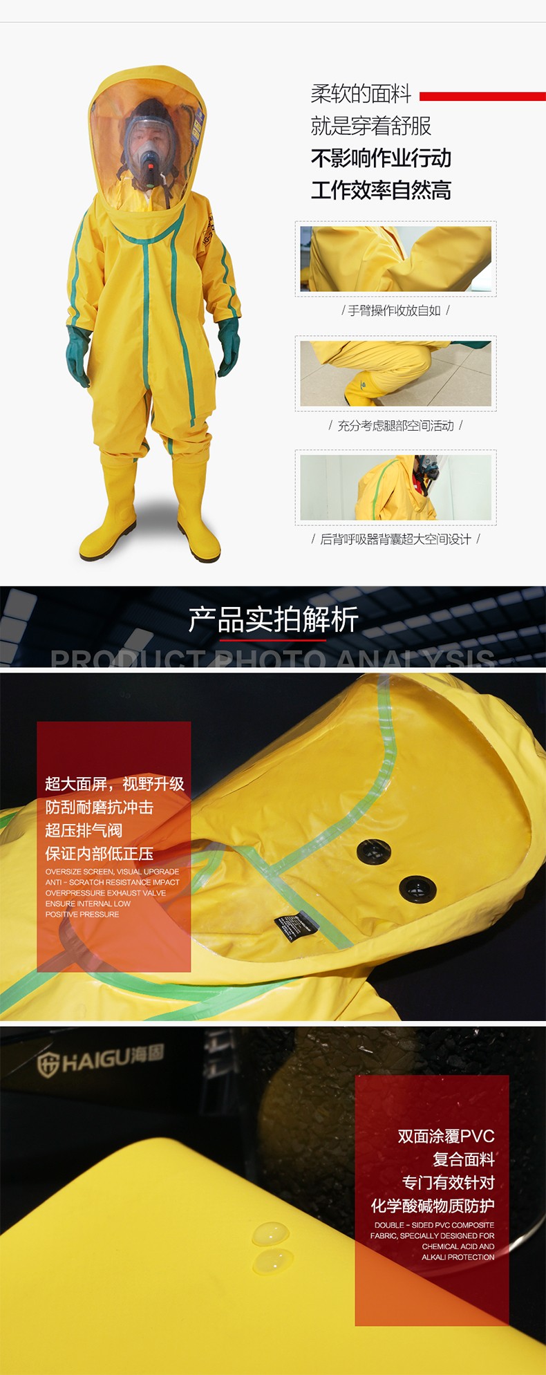 海固HG-2NP半封閉輕型防化服 內置二級防化服(不含空氣呼吸器)圖片2