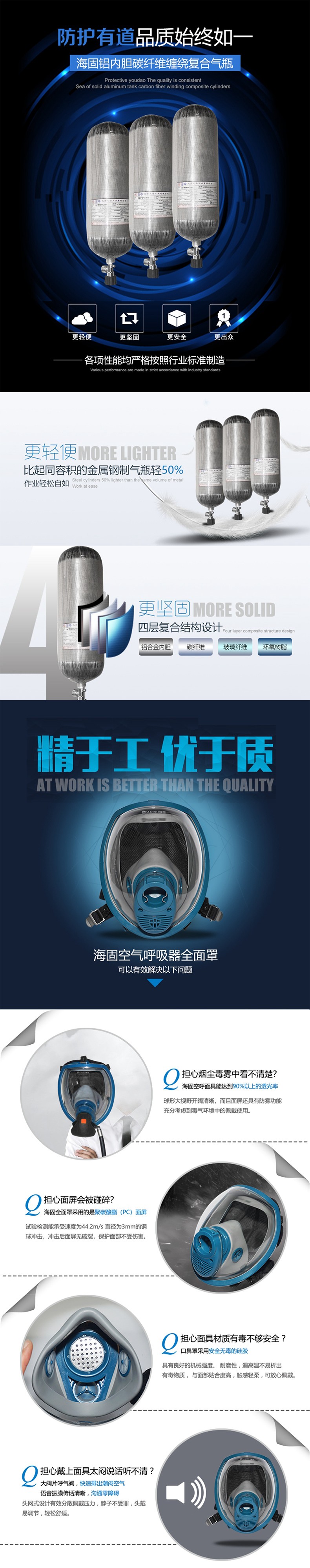 海固RHZKF12C/30（快充款） 正壓快充式空氣呼吸器 快速充氣 碳纖維呼吸器圖片2