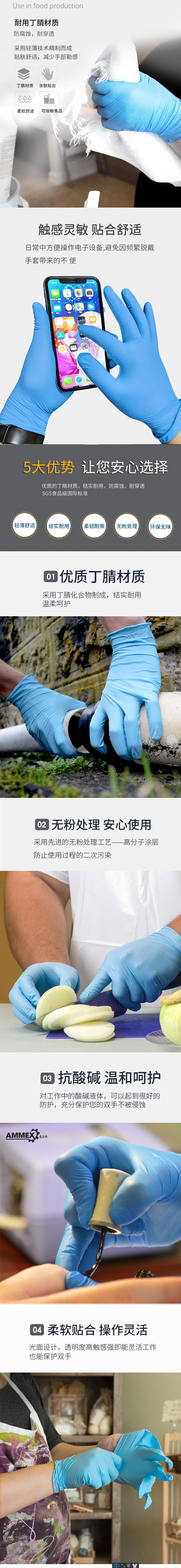 愛馬斯APFGWCHD44100食品級一次性丁腈手套圖片