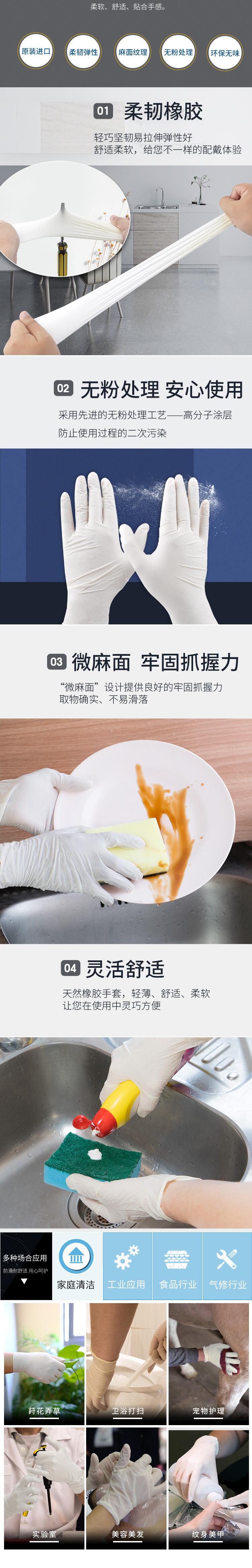 愛(ài)馬斯TLFCMDi40100一次性乳膠醫(yī)用手套圖片