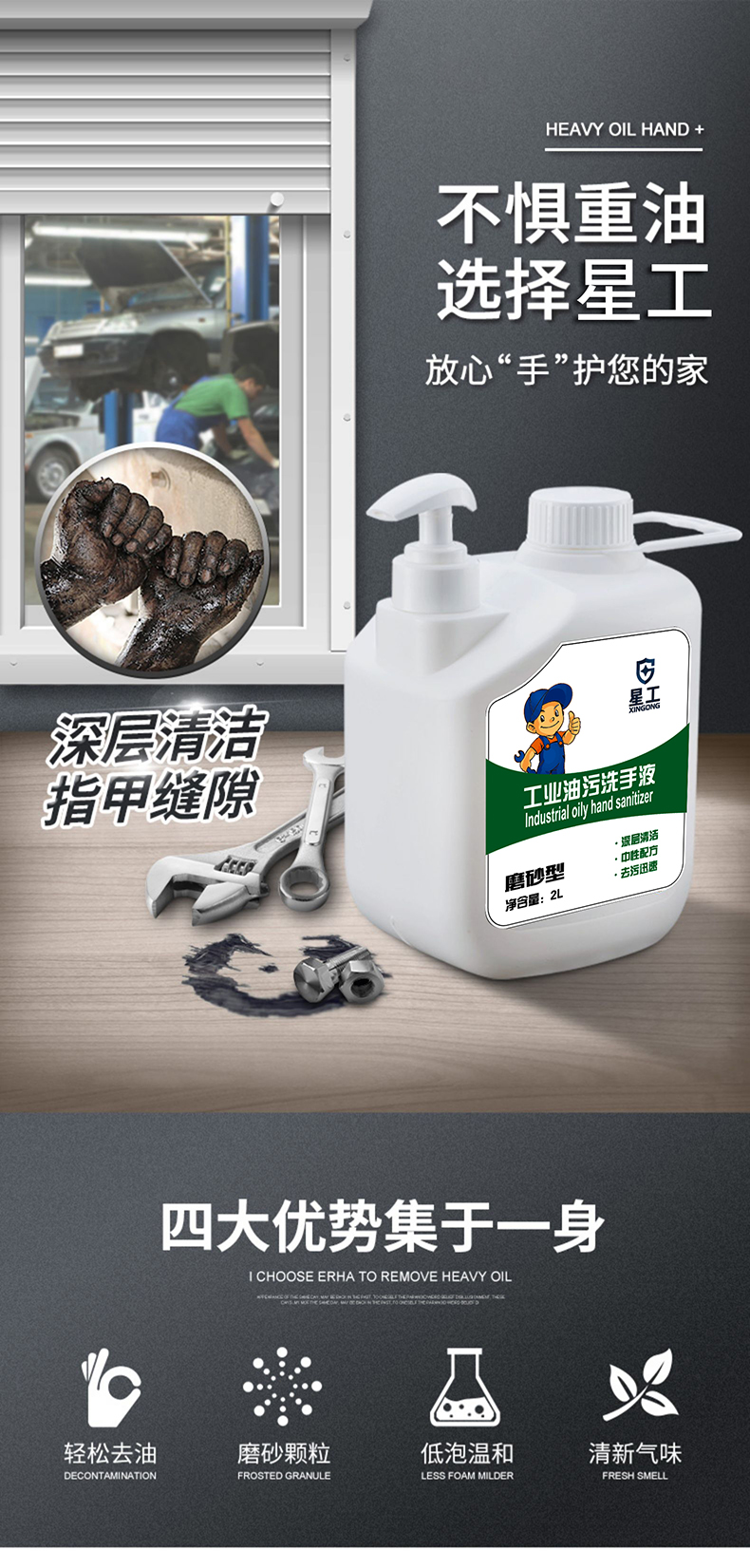 星工XG-XSF1摩擦粒子2L洗手液圖片4