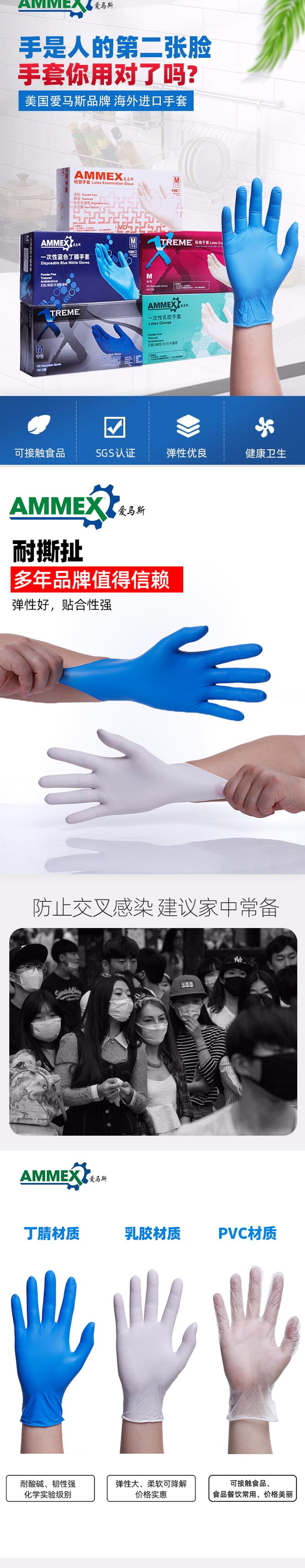 愛馬斯GWSG耐磨耐油耐酸堿一次性丁腈手套圖片