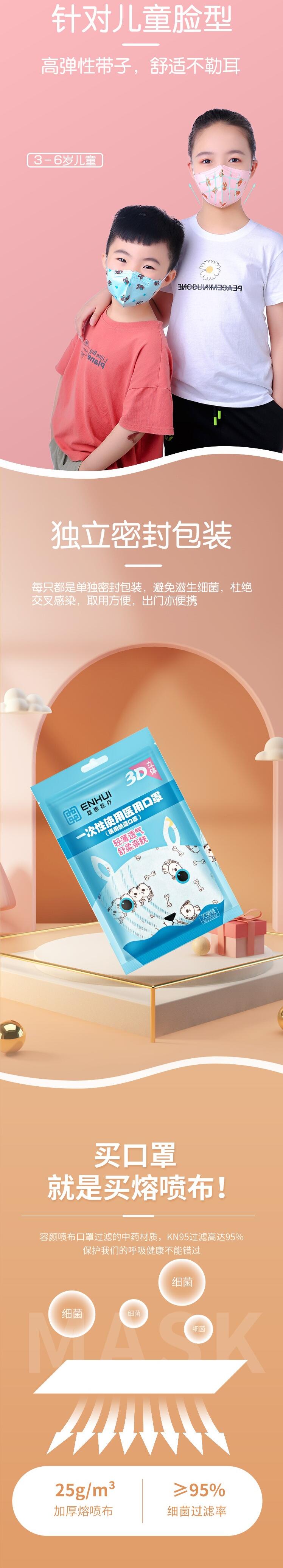 恩惠醫療3D立體一次性醫用兒童口罩圖片2
