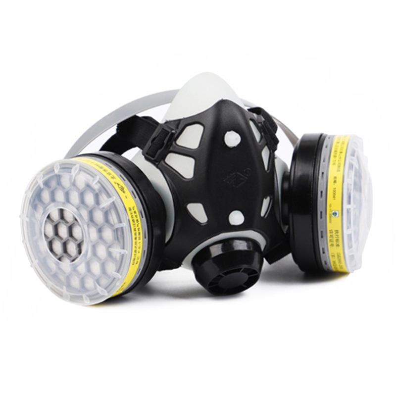 勞衛101D-7雙濾盒半面罩防毒面具圖片