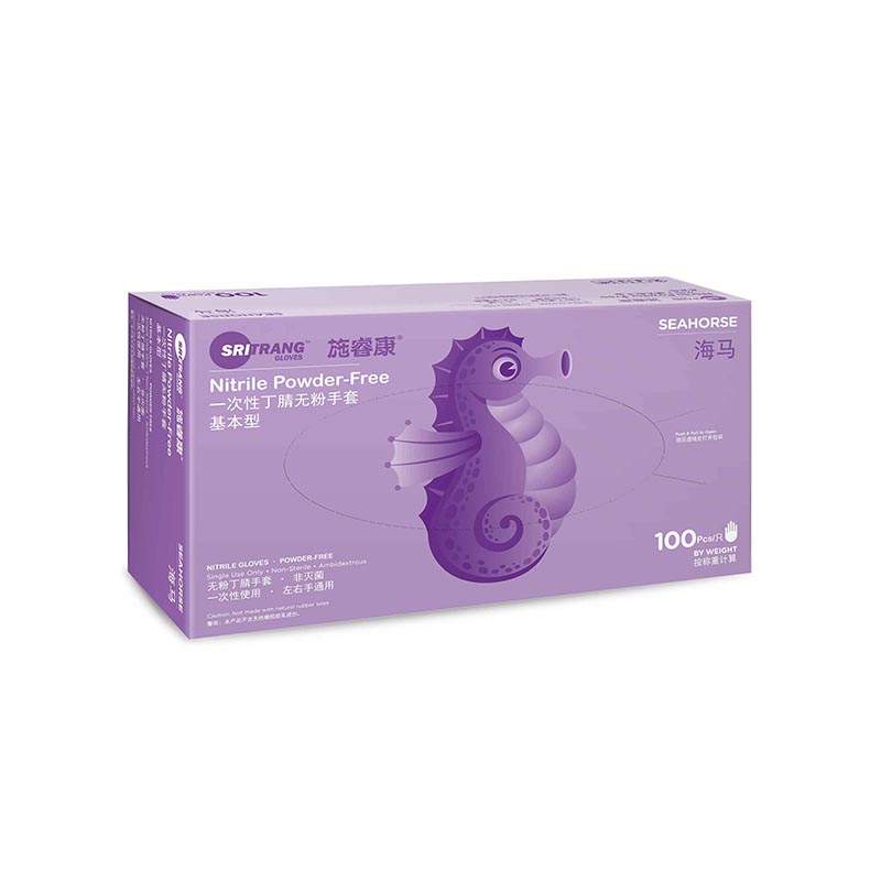 施睿康基本型一次性丁腈無粉手套圖片