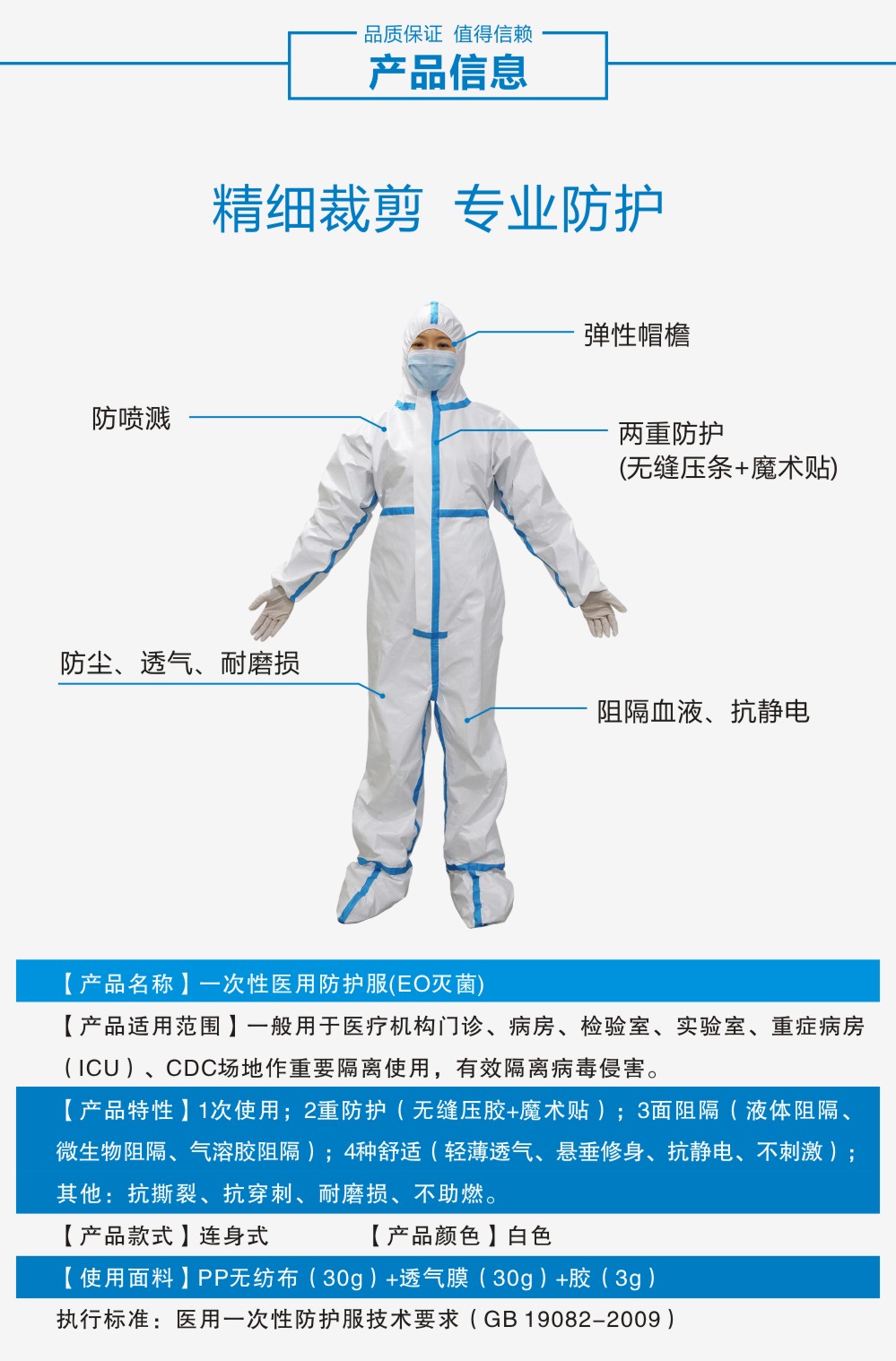 邁德普斯一次性醫(yī)用防護(hù)服圖片