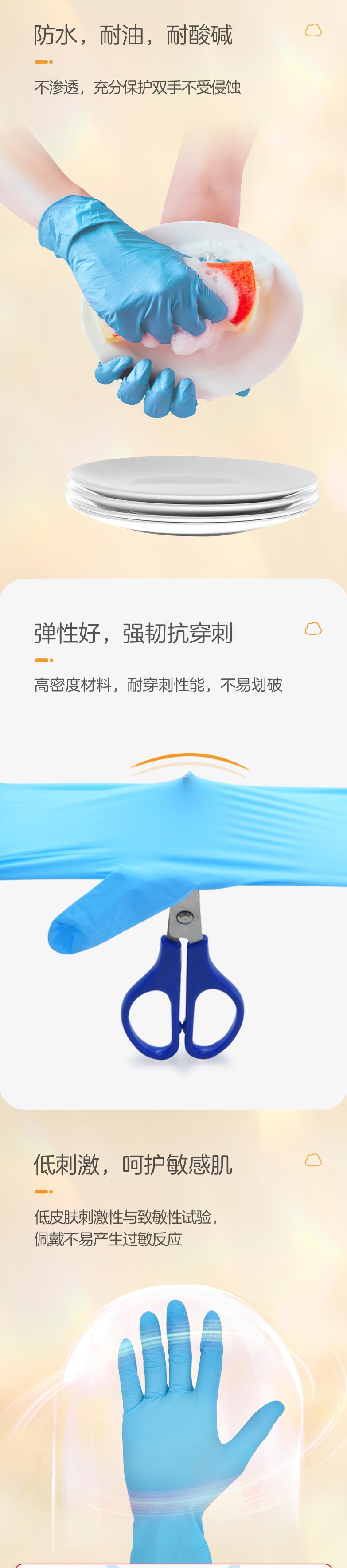 穩健604-009032一次性丁腈手套圖片1